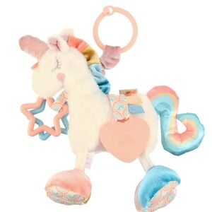 Itzy Ritzy Rainbow Unicorn Plush with Star Teether